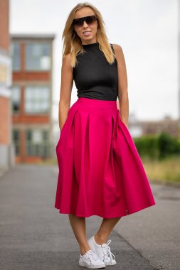 Skládaná sukně Elisa Mid-CKM