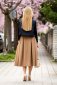 Skládaná sukně Elisa Mid-Camel